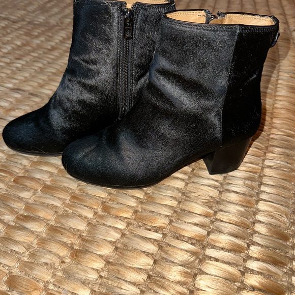 Coach Black Mohair Ankle Boots, Size 6 - Picture 5 of 13
